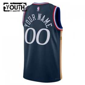 Dres Philadelphia 76ers Prilagođeni Nike 2025-26 City Edition Navy Swingman - Dječji